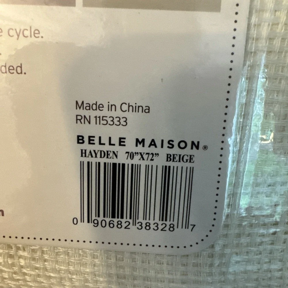 Renaissance‎ Home Fashion Hayden Shower Curtain Macrame Bands 70